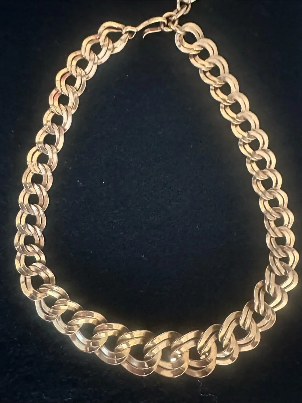 Vintage Monet Gold-Tone Double Link Necklace